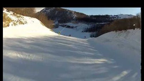 Ovindoli snowboarding - Discesa Canalone (GoPro HD2)