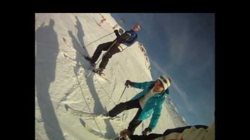 Valentina skiing in Davos - New Year 2013