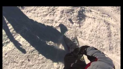 GoPro Hero3 White - Snowboard - Piani di Bobbio - Discesa con GoPro puntata sullo snow