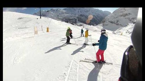 Champoluc skiing Pistone Betta towards Staffal P2 30 Dec 2014