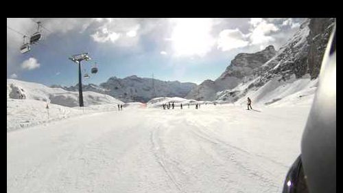 Champoluc skiing Pistone Betta towards Stafal P1 30 Dec 2014