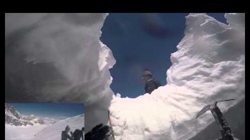 24-05-2015 strahlhorn - video della caduta in un crepaccio e soccorso!