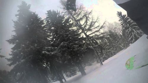 Go pro hero 4 black edition snowboarding action  in Les Houches on my K2 snowboard enjoy