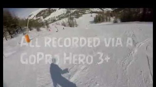 Sestriere (France/Italy) Ski mountains Snowboard GoPro POV Compilation 720p!