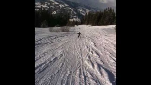 Ben skiing in Gstaad