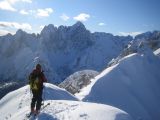 Le foto di Sella Nevea: Vista sullo Jof Fuart con la sua gola Nord Est
