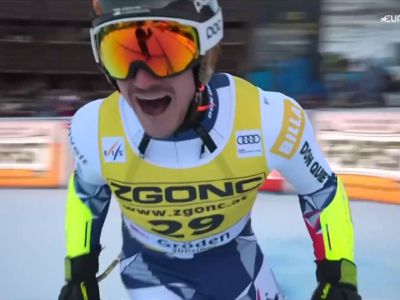 Video Jan Zabystran batte tutti nel Super G sulla Saslong, il video della prova trionfale del ceco