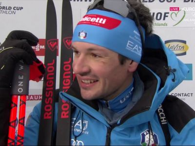 Video Giacomel dopo la vittoria nellInseguimento di Oberhof: Questa è luniversità del Biathlon. Terzo successo consecutivo, sono f