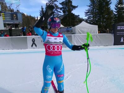 Video Goggia è seconda nel SuperG di Crans Montana, il video