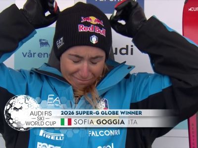 Video Ufficiale la Coppa di SuperG dopo larrivo di Robinson: le lacrime di Sofia Goggia