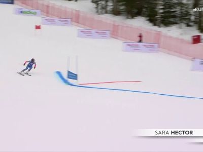 Video Sara Hector al comando della 1a manche del gigante di Špindleruv, il video della svedese