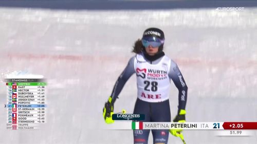 Peterlini è la migliore azzurra dopo la prima manche dello slalom
