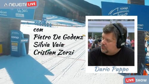 Tour de Ski in Val di Fiemme. Dario Puppo con Pietro De Godenz, Silvia Vaia, Cristian Zorzi