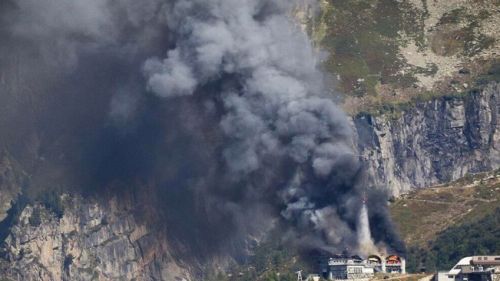 Incendio alla cabinovia di Chamonix - Les grand Montets.