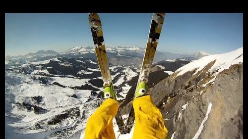 Gopro hd: avalanche cliff jump with matthias giraud