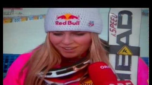 Lindsey vonn interview after the downhill win in lake louise!!!!