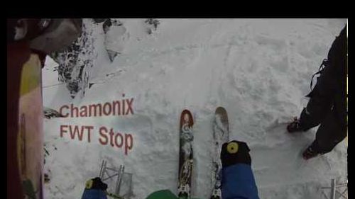 Neil Williman, trying to ski the Chamonix and Courmayeur Freeride World Tour stops while injured