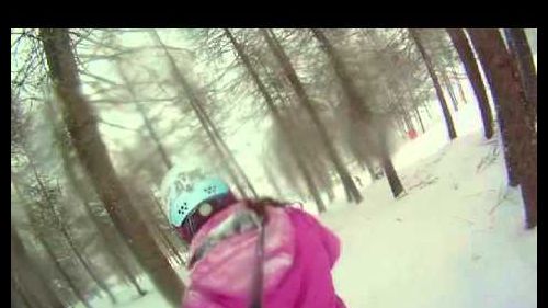 Kerry skiing, Livigno, January 2012