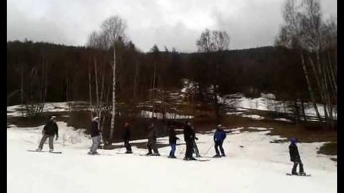 Aprica - 04/03/2012 - Tentativo di salto con lo snowboard