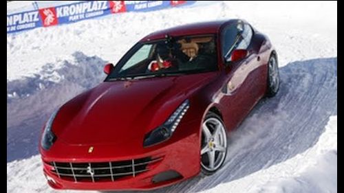2012 ferrari ff in the snow