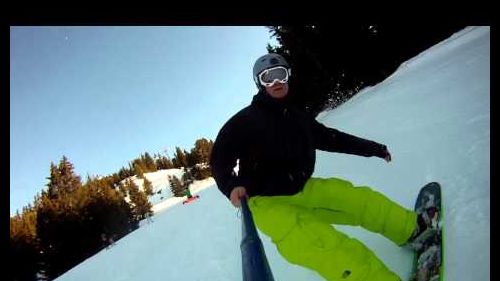 Skiing grand couloir courchevel