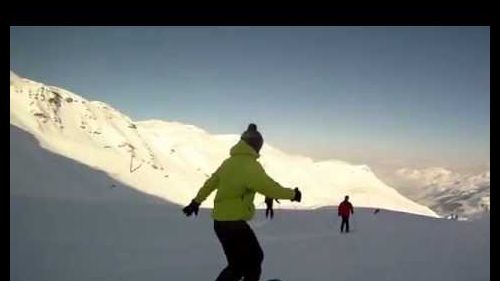 Snowboarden met martine in les menuires