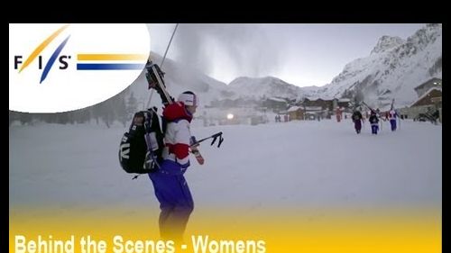 Downhill training in val d'isere - audi fis ski world cup 2012/13 - behind the scenes - womens