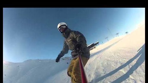 go pro pole snowboarding in la thuile italy january 2013