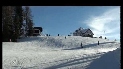 Vigo-di-Fassa, red alpine skiing track 27.12.2012