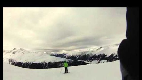 Sandra skiing in Davos