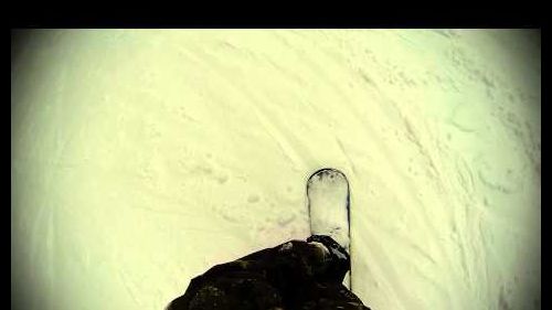 Snowboarding fourth time, go pro first time!