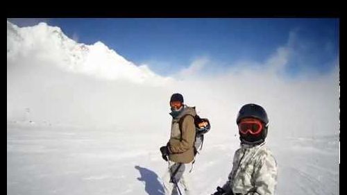 Saas Fee 2013 - Anya in the clouds