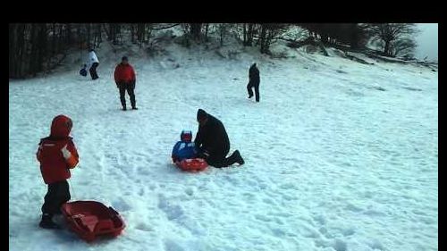 Weekend neve a campitello matese cral tecnocap, discesa con palette