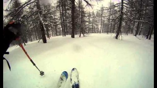 Tree skiing in Argentera!