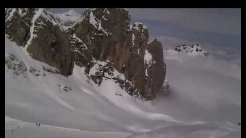 Marmolada skiing in the Dolomites