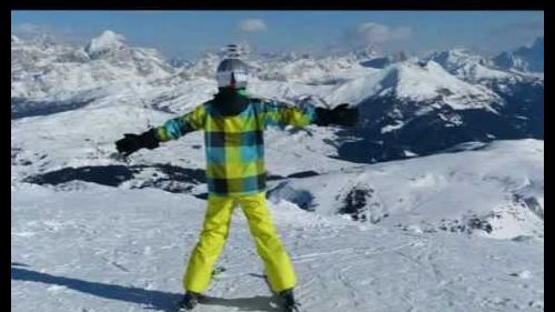 Gopro Skiing Dolomites Italy