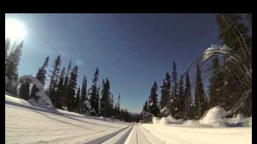 3 km Dangerous downhill skiing Mustavaara.Vaarallinen lasku!
