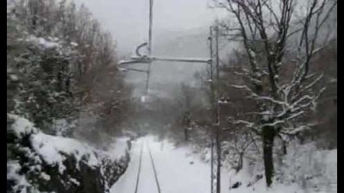 FERROVIA GENOVA CASELLA - REAR CAB RIDE CON LA NEVE! - 3/5