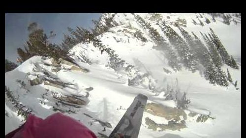 Huge cliff ski jump 1080 & frontflip on 150 feet ! gopro