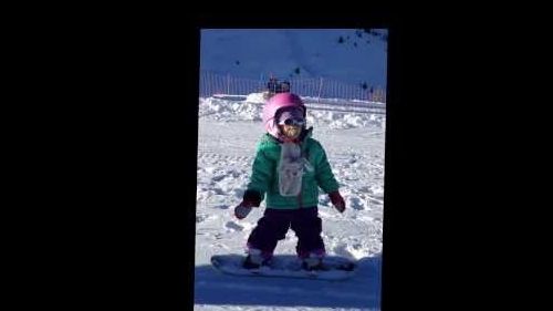 And this is Alyson the smallest and cutes snowboarder of the Dolomiti. Come and meet her in Canazei.