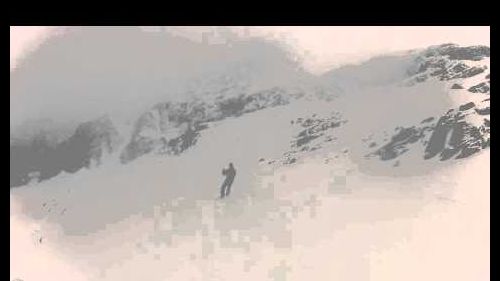 Roccette, con nebbia. Monte Moro 2012/04/30 Macugnaga freeride snowboard HD