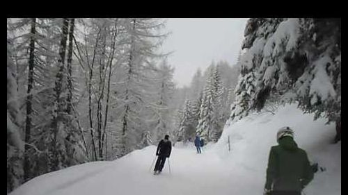Nice ski run through the trees - Bardonecchia, Jan 2014