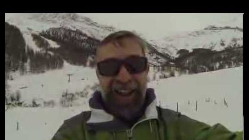 Skiing with wimmey in Saas-Fee 1/3