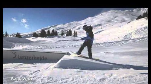 Snowpark Lenzerheide: New Area & Slide Side Snowboard Followlines - 06.02.2014