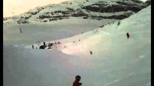 Down the Gully in Tignes towards the Mont Blanc chair