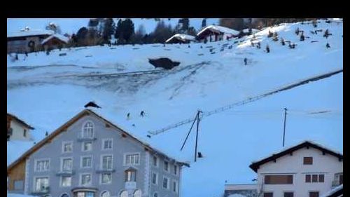 View out the window of Hotel Monopol - St Moritz, Switzerland