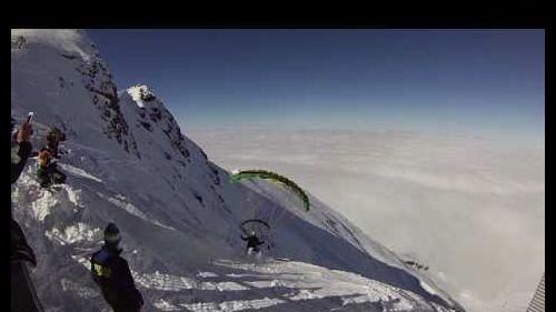 Glacier 3000 - Gstaad Switzerland Skiing - kite skiing