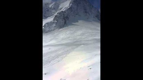 Stubai powder skiing morning