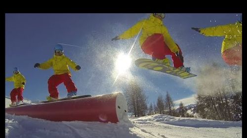 GoPro Snowboard: freestyle freeride Dolomiti 2014