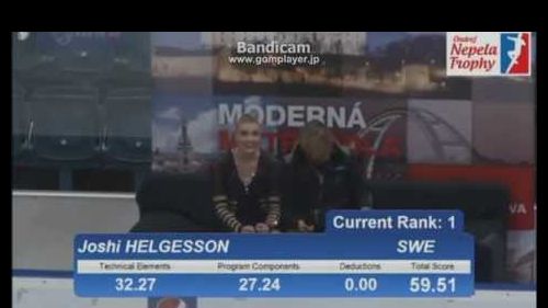 Joshi helgesson - ondrej nepela trophy 2014 - short program